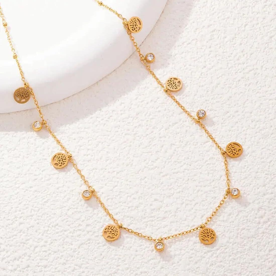 Zirconia charm Neck chain