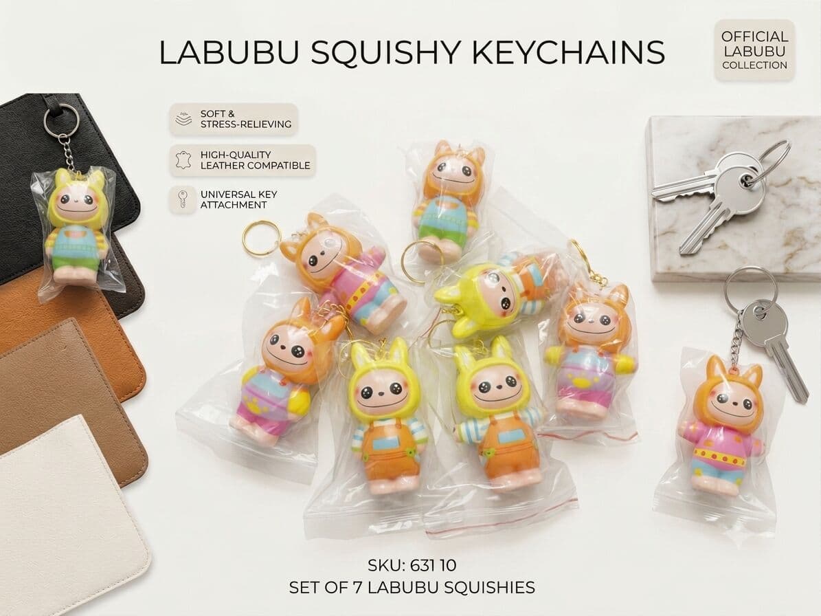 Squishy Labubu Key Chain